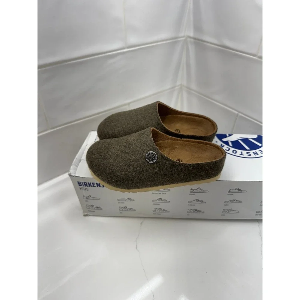 BIRKENSTOCK kids‎ 8 Kaprun rive Felt Clogs Doubleface Khaki